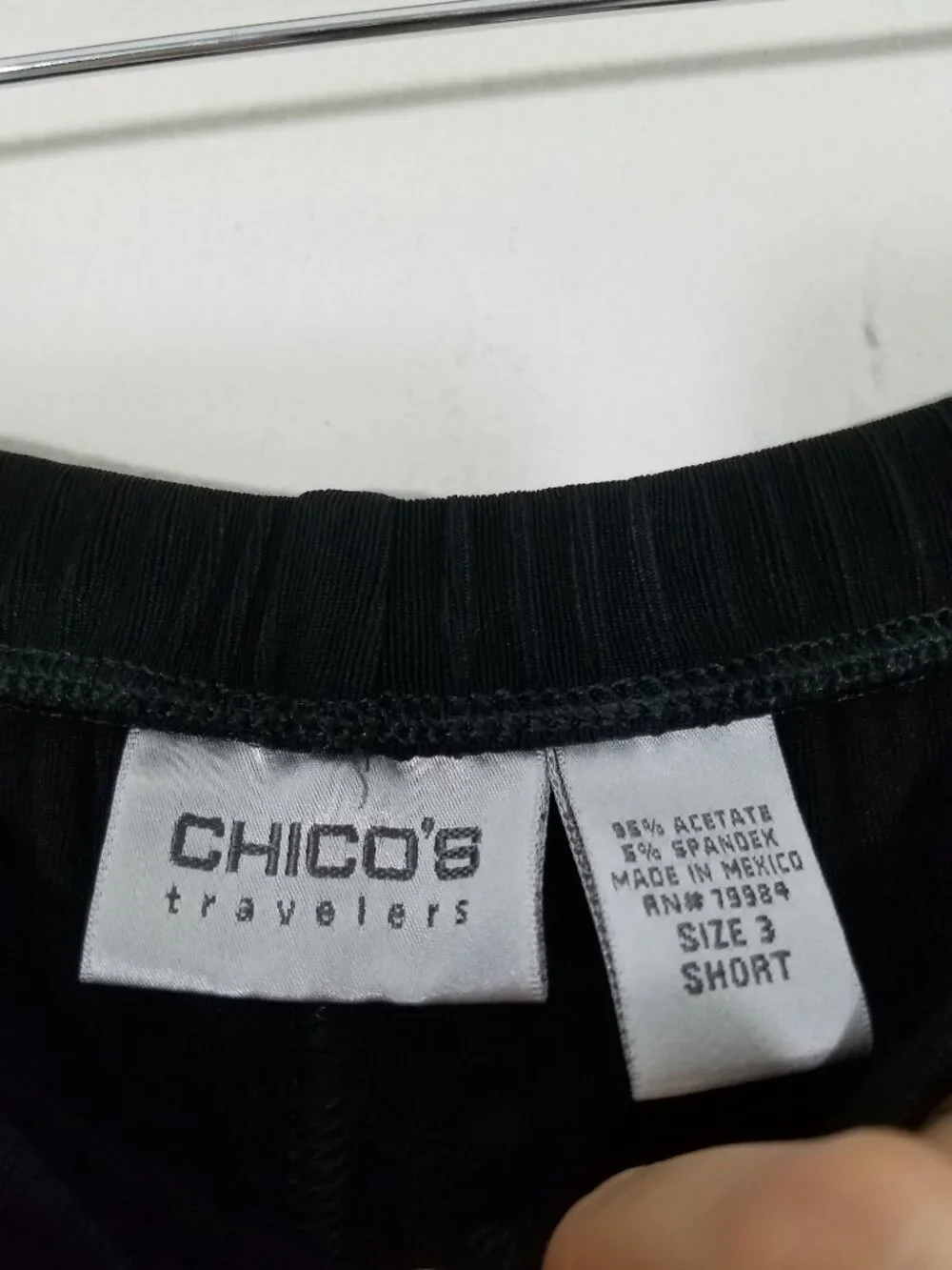 Travelers by Chico's Pull-On Pants Black Size 3 SHORT